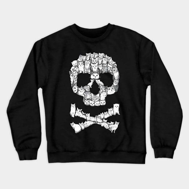 Skulls are for Pussies Crewneck Sweatshirt by harebrained